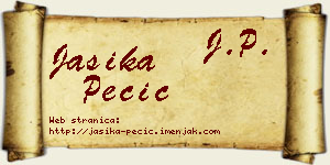Jasika Pecić vizit kartica